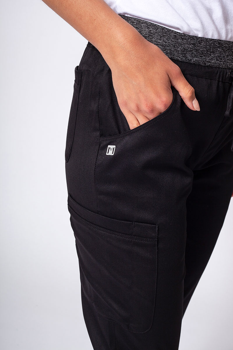 Dámské lékařské kalhoty Maevn Matrix Contrast semi-jogger černé-3