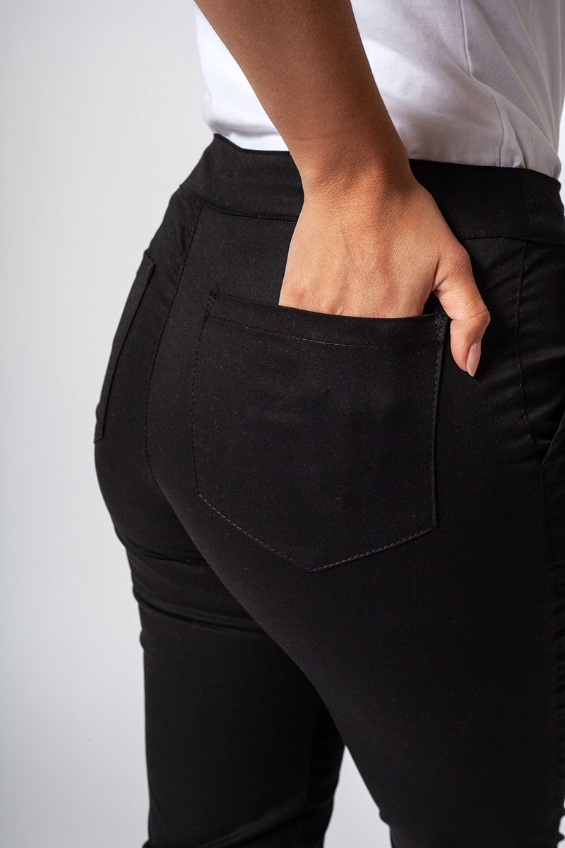 Dámské lékařské kalhoty Slim (elastic) Sunrise Uniforms černé-4