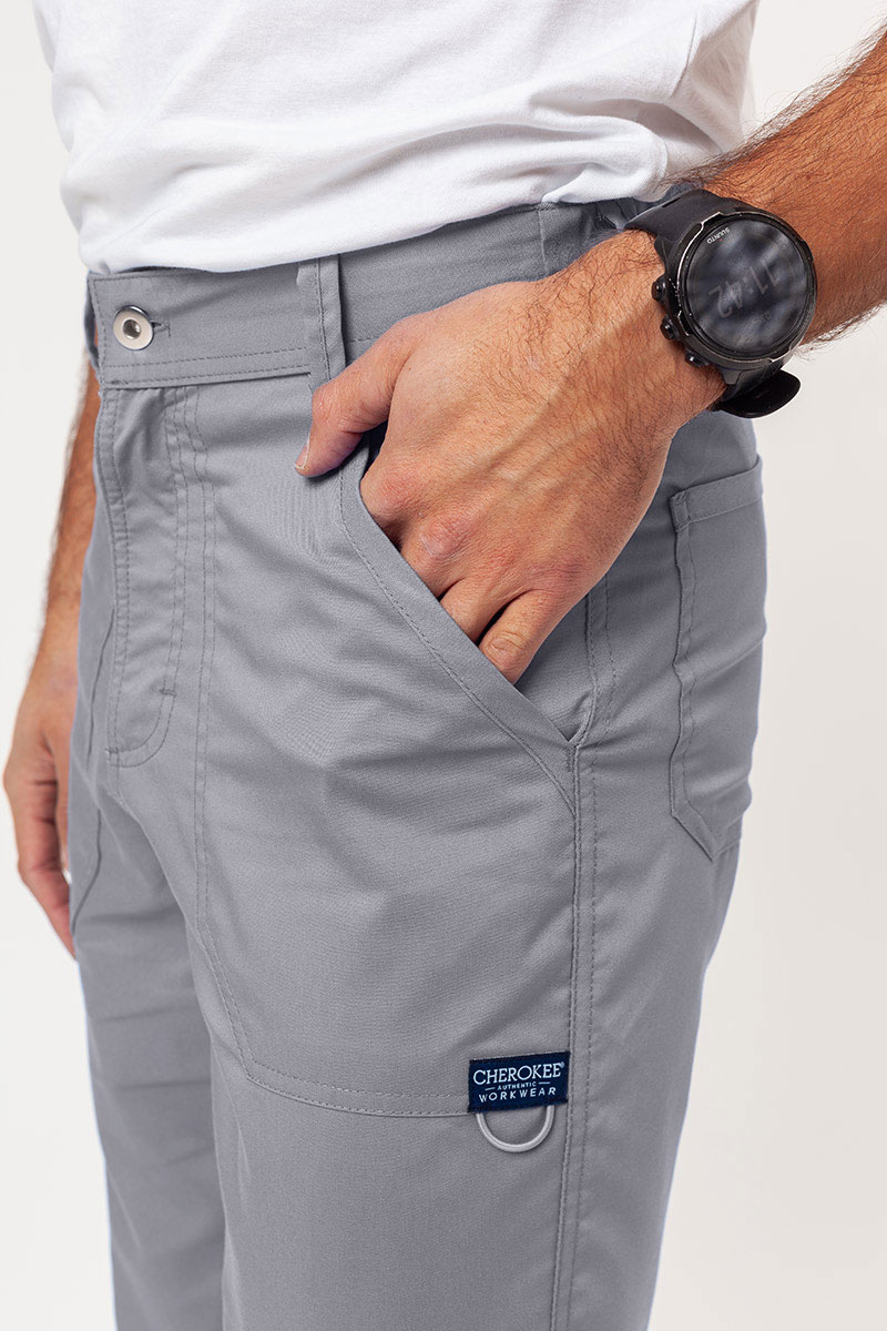Pánské lékařské kalhoty Cherokee Revolution Fly Cargo světle šedé-3