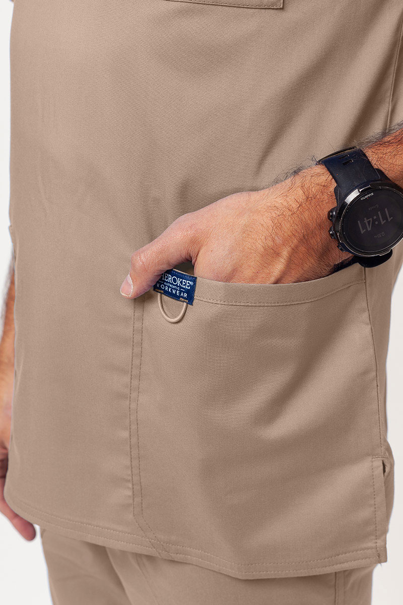 Pánská lékařská halena Cherokee Revolution V-neck Men béžová-3