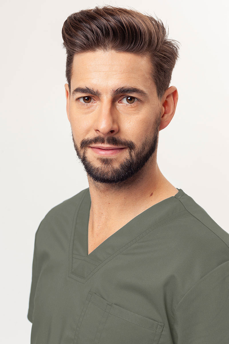 Pánská lékařská halena Cherokee Revolution V-neck Men olivková-2