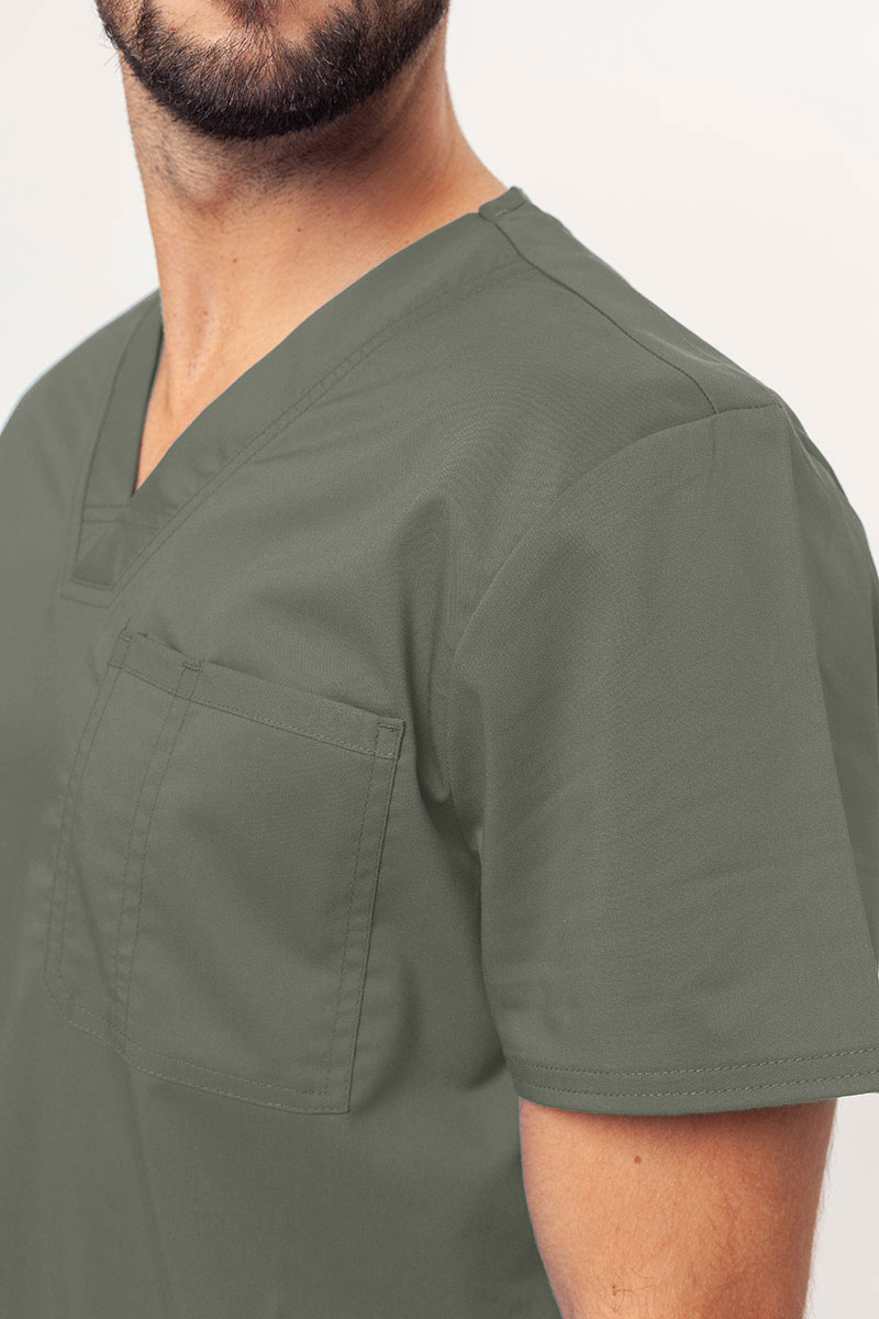 Pánská lékařská halena Cherokee Revolution V-neck Men olivková-3