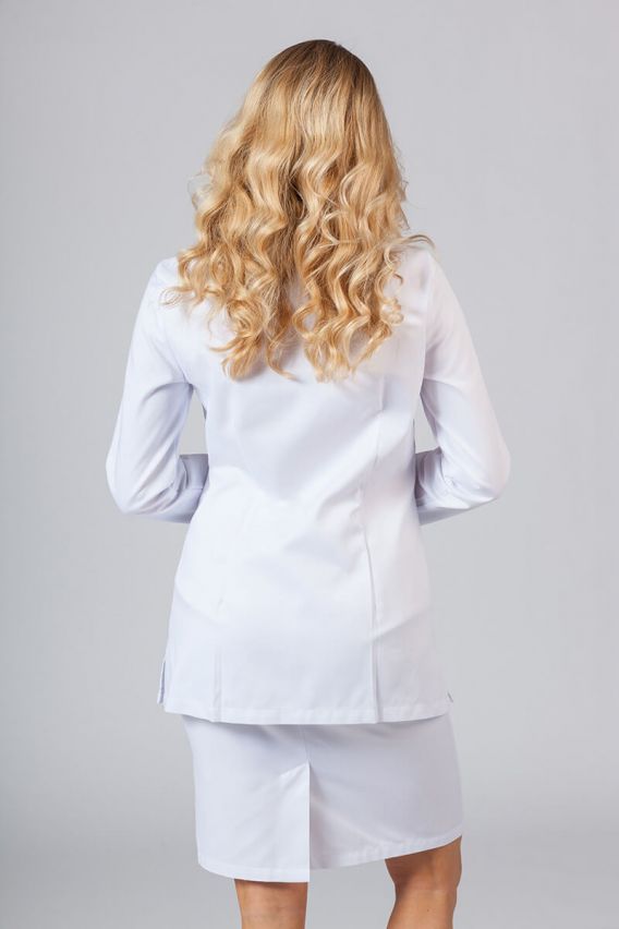 Krátký lékařský plášť s dlouhým rukávem (zakryté cvoky) bílý-2