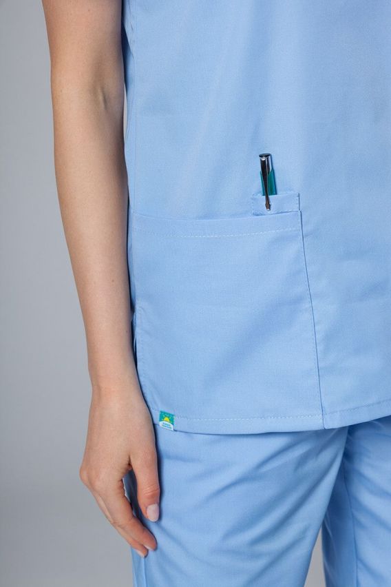 Lékařská dámská halena Sunrise Uniforms Basic Light modrá-3