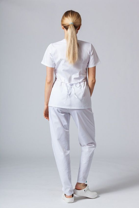 Zástěra/halena dámská s vázáním Sunrise Uniforms bílá-5