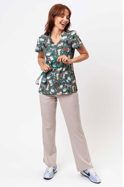 Dámská lékařská halena Maevn Prints Cuddly Checkup-2