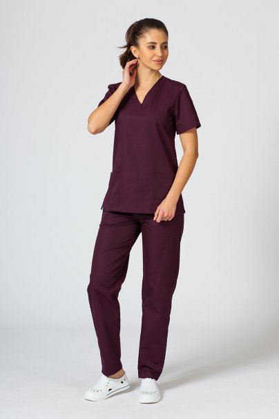 Dámské lékařské kalhoty Sunrise Uniforms Basic Regular burgundové-5