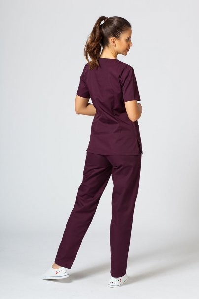 Dámské lékařské kalhoty Sunrise Uniforms Basic Regular burgundové-2