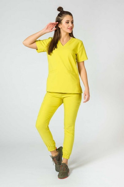 Dámské kalhoty Sunrise Uniforms Premium Chill jogger žluté-2