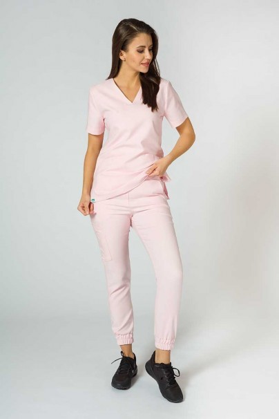 Dámské lékařské kalhoty Sunrise Uniforms Premium Chill jogger pastelově růžové-4