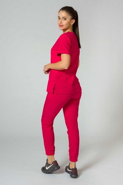 Dámské lékařské kalhoty Sunrise Uniforms Premium Chill jogger malinové-4