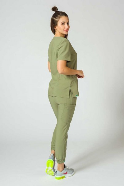 Dámské lékařské kalhoty Sunrise Uniforms Premium Chill jogger olivkové-4