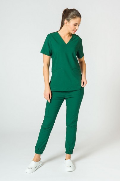 Dámské lékařské kalhoty Sunrise Uniforms Premium Chill jogger tmavě zelené-2