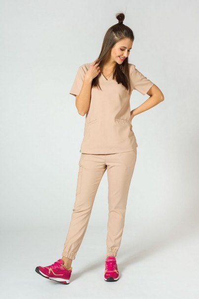 Lékařská souprava Sunrise Uniforms Premium (halena Joy, kalhoty Chill) béžová-11