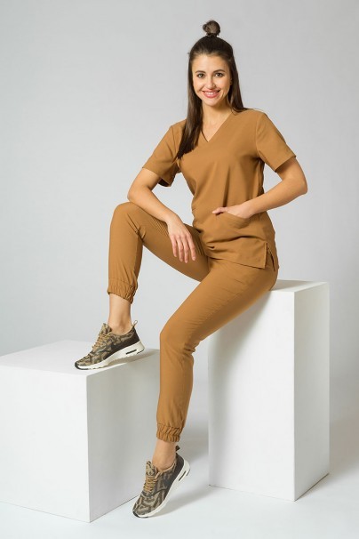 Dámské kalhoty Sunrise Uniforms Premium Chill jogger hnědé-4