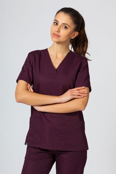 Lékařská souprava Sunrise Uniforms Basic Jogger burgundová (s kalhotami Easy)-2