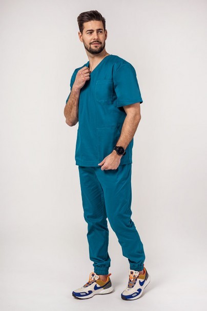 Pánská lékařská souprava Sunrise Uniforms Active (halena Flex, kalhoty Flow) karaibsky modrá-2