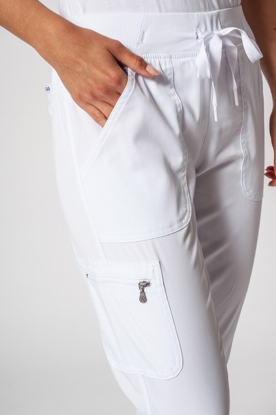 Dámské kalhoty Adar Uniforms Ultimate Yoga Jogger bílé-2