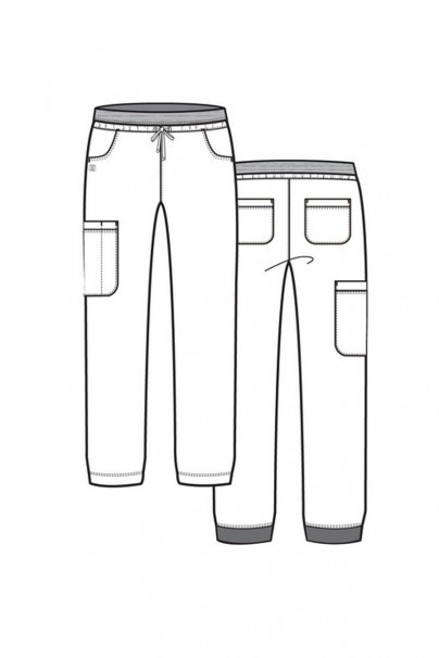 Dámské lékařské kalhoty Maevn Matrix Contrast semi-jogger šedé-8