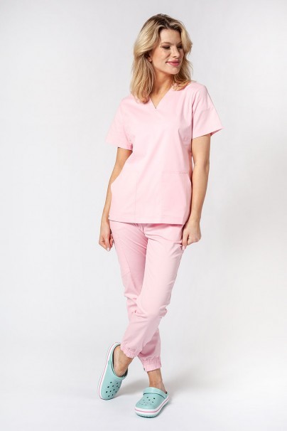Dámské lékařské kalhoty Sunrise Uniforms Active Air jogger růžové-5