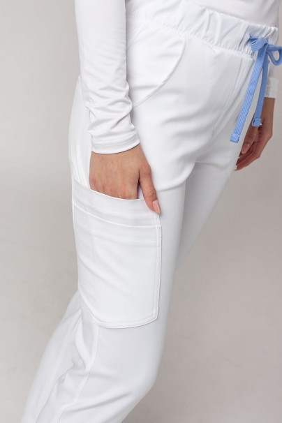 Dámské lékařské kalhoty Sunrise Uniforms Premium Chill jogger bílé-3