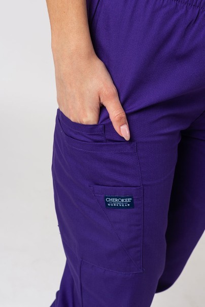 Lékařská dámská souprava Cherokee Originals (halena V-neck, kalhoty N.Rise) fialová-10