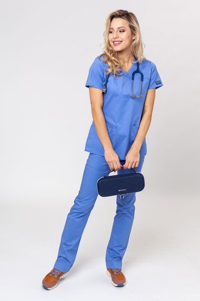 Lékařské dámské kalhoty Cherokee Core Stretch Mid Rise klasicky modré-6