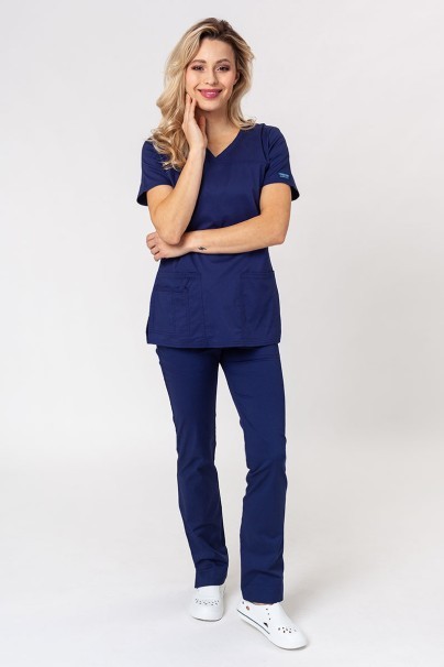 Lékařské dámské kalhoty Cherokee Core Stretch Mid Rise námořnická modř-5