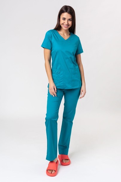 Lékařské dámské kalhoty Cherokee Core Stretch Mid Rise mořsky modré-5