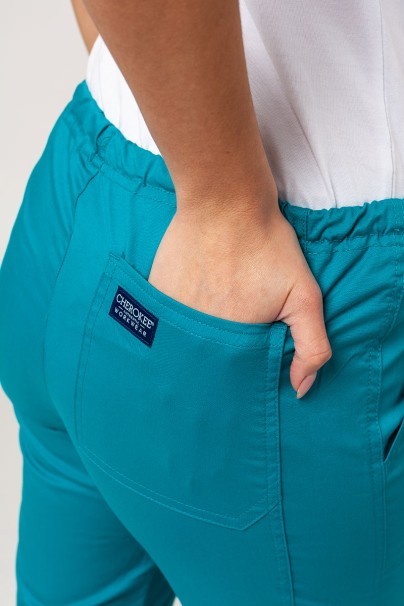 Lékařská dámská souprava Cherokee Core Stretch (halena Core, kalhoty Mid Rise) mořsky modrá-11