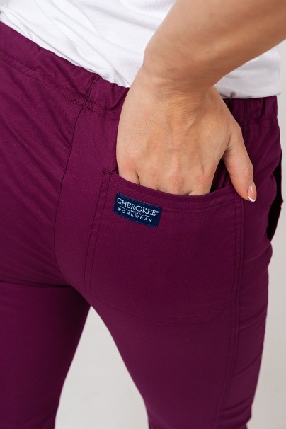 Lékařská dámská souprava Cherokee Core Stretch (halena Core, kalhoty Mid Rise) třešňová-12