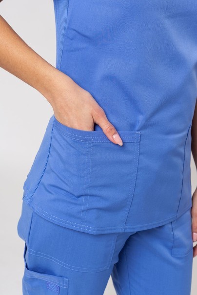 Lékařská dámská souprava Dickies Balance (bluza V-neck, spodnie Mid Rise) klasicky modrá-6