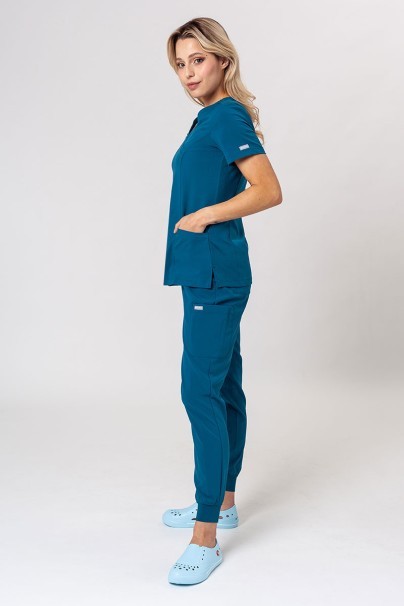 Lékařská dámská souprava Maevn Momentum (halena Asymetric, kalhoty jogger) karaibsky modrá-1