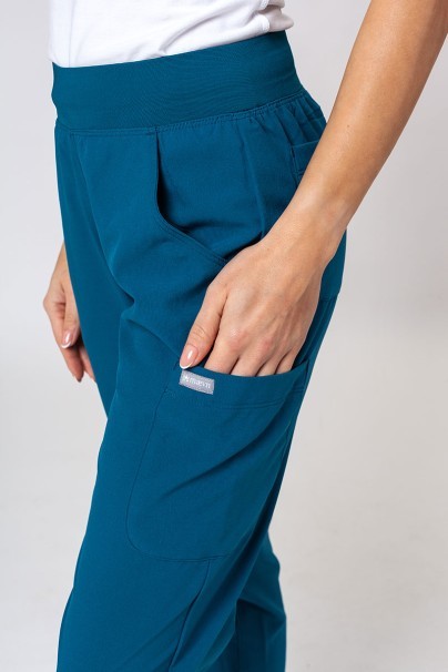 Lékařská dámská souprava Maevn Momentum (halena Asymetric, kalhoty jogger) karaibsky modrá-10