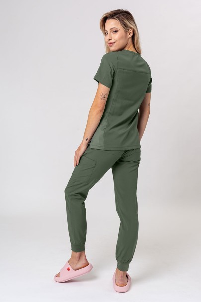 Lékařské dámské kalhoty Maevn Momentum jogger olivkové-7