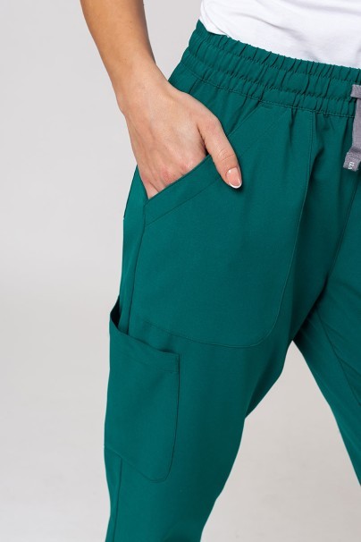 Lékařské dámské kalhoty Maevn Momentum 6-pocket zelené-3