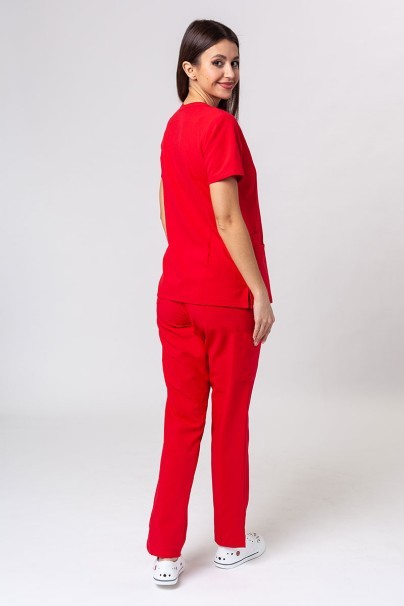 Lékařská dámská souprava Maevn Momentum (halena Double V–neck, kalhoty 6-pocket) červená-2