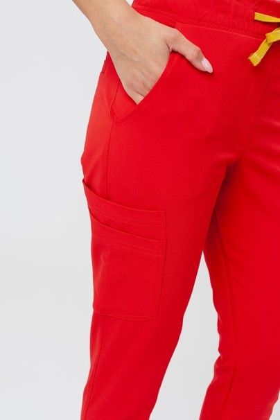 Dámské lékařské kalhoty Sunrise Uniforms Premium Chill jogger šťavnatě červené-3