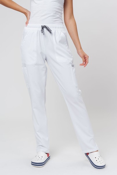 Lékařská dámská souprava Maevn Momentum (halena Double V–neck, kalhoty 6-pocket) bílá-7