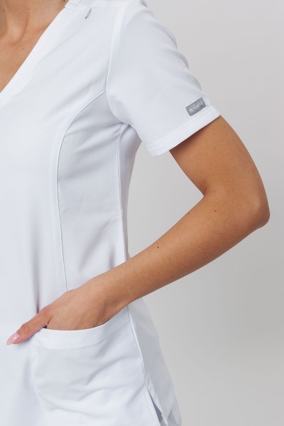 Lékařská dámská souprava Maevn Momentum (halena Double V–neck, kalhoty 6-pocket) bílá-5