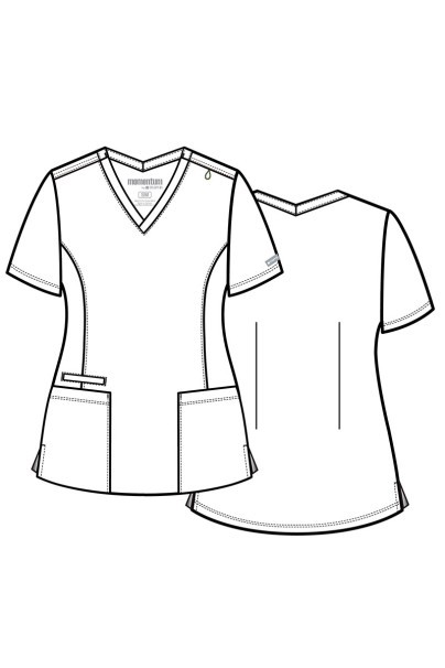 Lékařská dámská souprava Maevn Momentum (halena Double V–neck, kalhoty 6-pocket) bílá-13