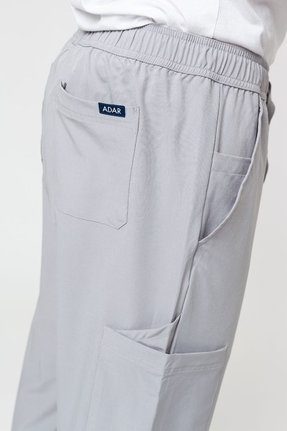Pánské kalhoty Adar Slim Leg Cargo světle šedé-5