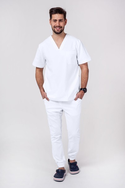 Pánské kalhoty Sunrise Uniforms Premium Select bílé-6
