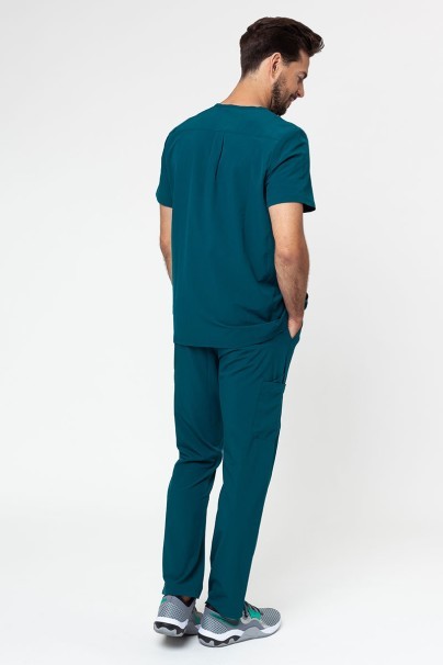 Pánské kalhoty Adar Slim Leg Cargo tmavě zelené-8