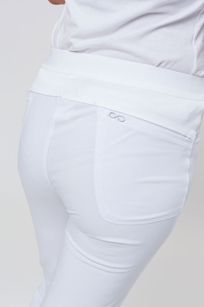 Dámské lékařské kalhoty Cherokee Infinity Slim Pull-on bílé-4