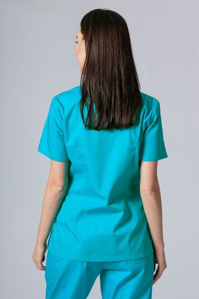 Lékařská dámská halena Sunrise Uniforms Basic Light tyrkysová Promo-3