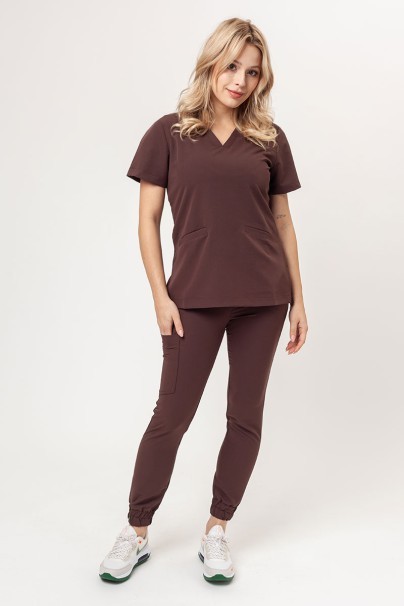Dámské lékařské kalhoty Sunrise Uniforms Premium Chill jogger hnědé-6