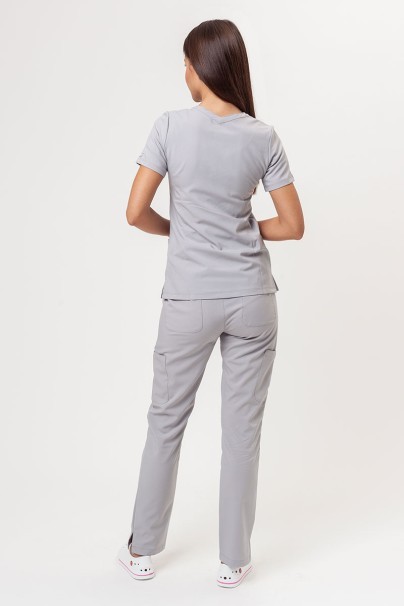Lékařská dámská souprava Maevn Momentum (halena Double V–neck, kalhoty 6-pocket) světle šedá-2