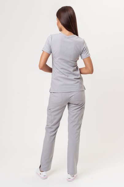 Lékařská dámská souprava Maevn Momentum (halena Double V–neck, kalhoty 6-pocket) světle šedá-1