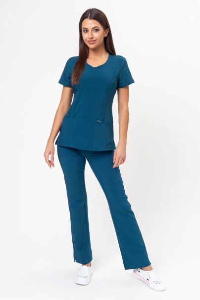 Dámské lékařské kalhoty Cherokee Infinity Slim Pull-on karaibsky modré-4